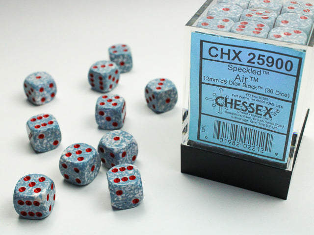 Chessex Dice - Speckled Air d6 Dice Block (36 Dice)