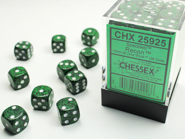 Chessex Dice - Speckled Recon d6 Dice Block (36 Dice)