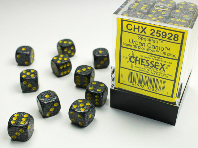 Chessex Dice - Speckled Urban Camo d6 Dice Block (36 Dice)