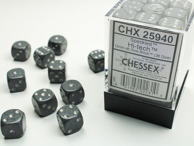 Chessex Dice - Speckled Hi-Tech d6 Dice Block (36 Dice)