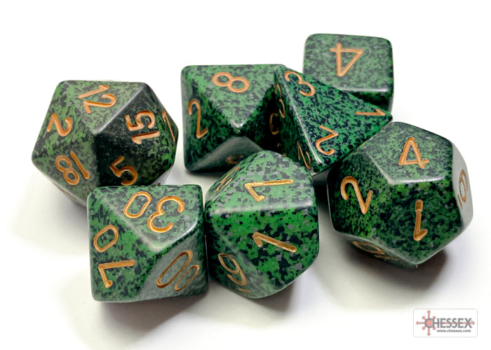 Chessex Dice - Speckled Golden Recon Polyhedral 7-Die Set