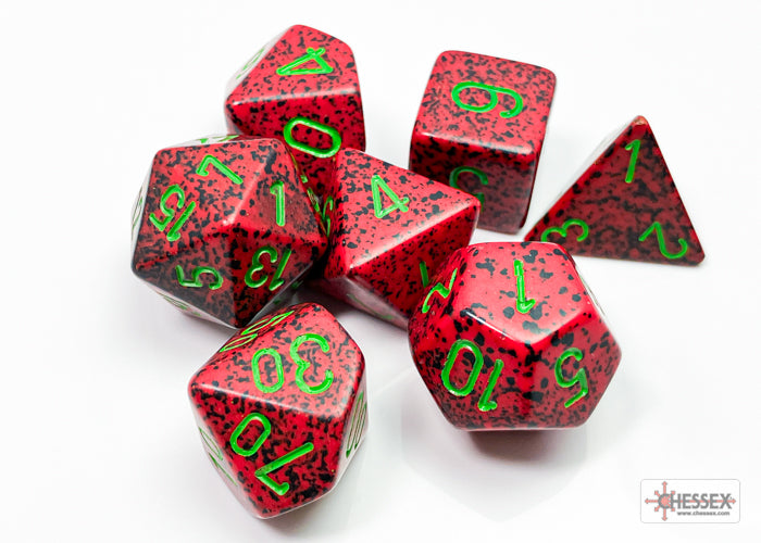 Chessex Dice - Speckled Strawberry Polyhedral 7-Die Set