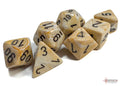 Chessex Dice - Marble Ivory/Black Polyhedral 7-Die Set