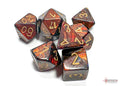 Chessex Dice - Scarab Blue Blood/Gold Polyhedral 7-Die Set