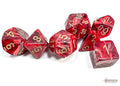 Chessex Dice - Vortex Burgundy/Gold Polyhedral 7-Die Set