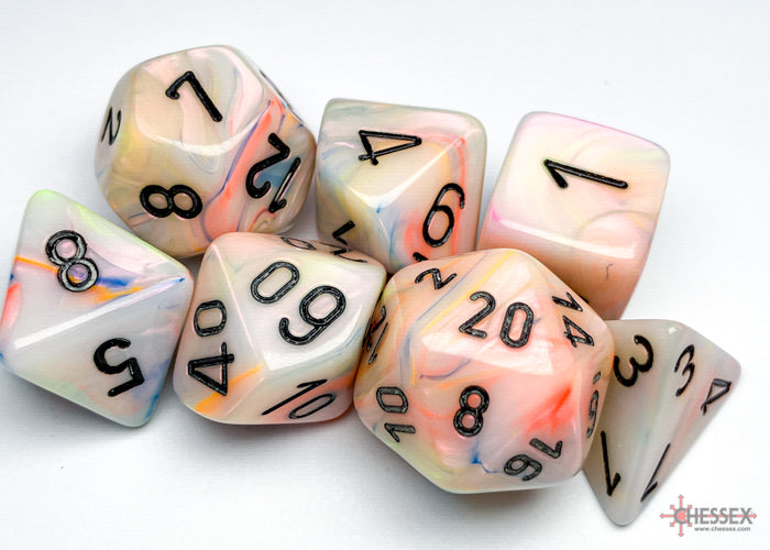 Chessex Dice - Festive Circus/Black Polyhedral 7-Die Set