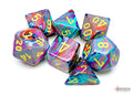 Chessex Dice - Festive Mosaic/Yellow Polyhedral 7-Die Set