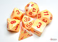 Chessex Dice - Festive Sunburst/Red Polyhedral 7-Die Set