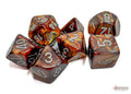 Chessex Dice - Lustrous Gold/Silver Polyhedral 7-Die Set