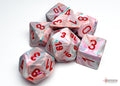 Chessex Dice - Festive Pop Art/Red Polyhedral 7-Die Set