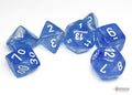 Chessex Dice - Borealis Sky Blue/White Polyhedral 7-Die Set