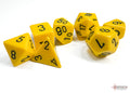 Chessex Dice - Opaque Yellow/Black Polyhedral 7-Die Set