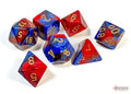 Chessex Dice - Gemini Blue-Red/Gold Polyhedral 7-Die Set