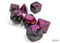 Chessex Dice - Gemini Black-Purple/Gold Polyhedral 7-Die Set
