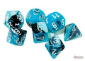Chessex Dice - Gemini Black-Shell/White Polyhedral 7-Die Set