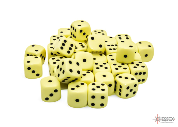 Chessex Dice - Opaque Pastel Yellow d6 Dice Block (36 Dice)