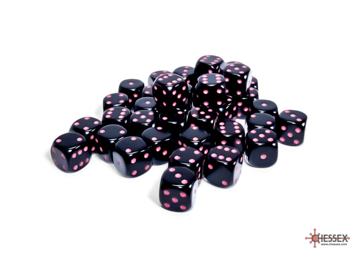 Chessex Dice - Opaque Dark Grey/copper d6 Dice Block (36 Dice)
