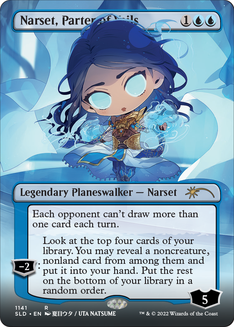 Narset, Parter of Veils (Borderless) (SLD-1141) (Borderless) [Secret Lair Drop]