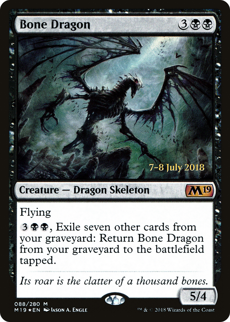 Bone Dragon (PRE-088) [Core Set 2019 Promos] Foil