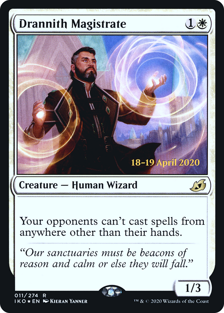 Drannith Magistrate (PRE-011) [Ikoria: Lair of Behemoths Promos] Foil