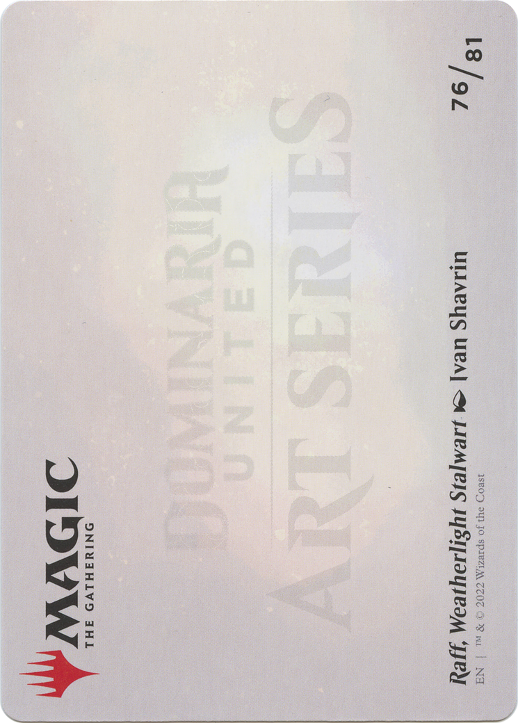 Raff, Weatherlight Stalwart // Raff, Weatherlight Stalwart (ADMU-076) (Borderless) [Dominaria United Art Series]