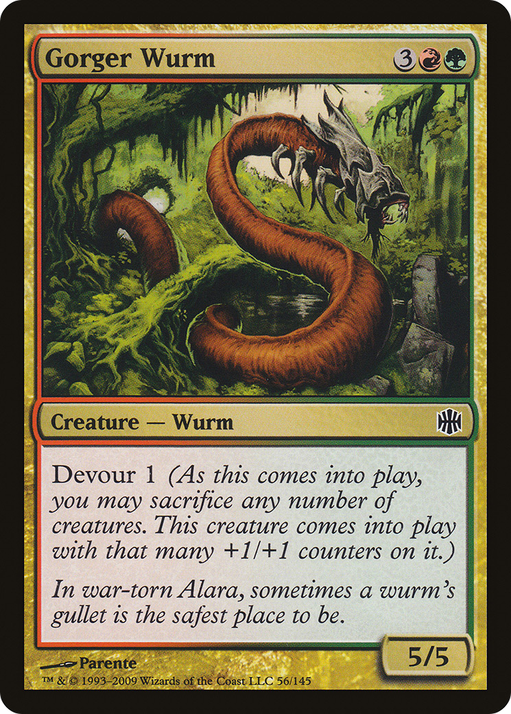 Gorger Wurm (ARB-056) [Alara Reborn] Foil