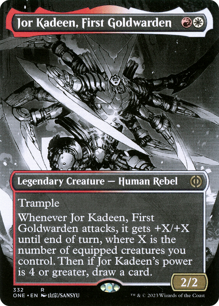 Jor Kadeen, First Goldwarden (Borderless) (ONE-332) (Showcase) [Phyrexia: All Will Be One] Foil