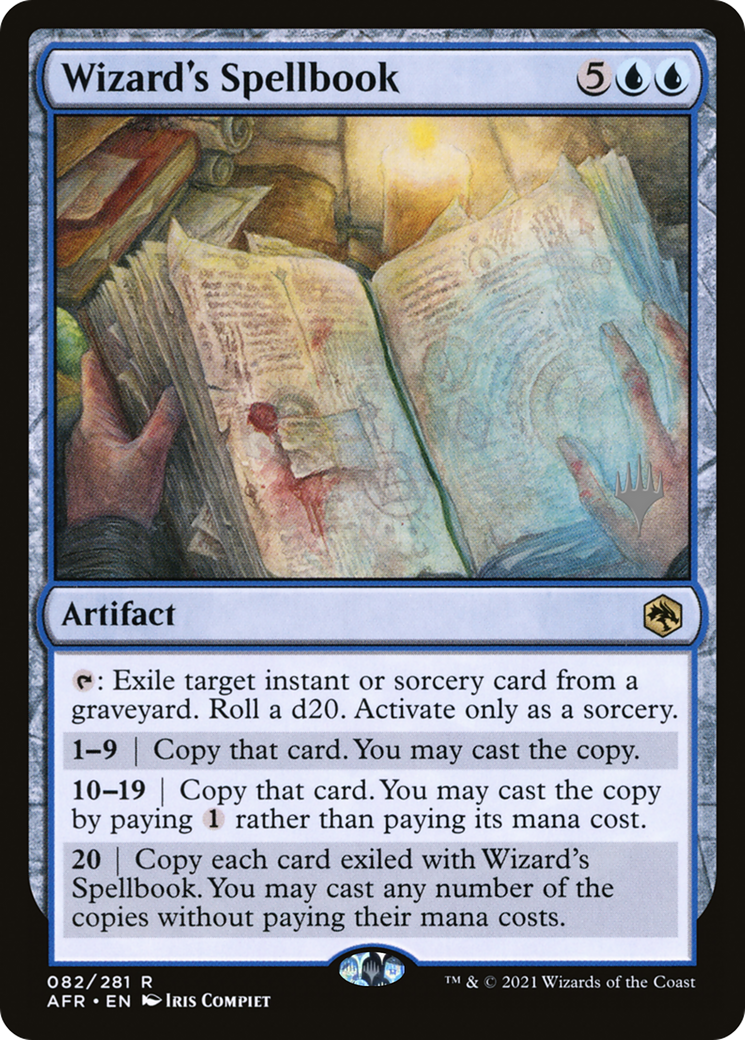 Wizard's Spellbook (PPAFR-082) [Promo Pack: Adventures in the Forgotten Realms Promos] Foil