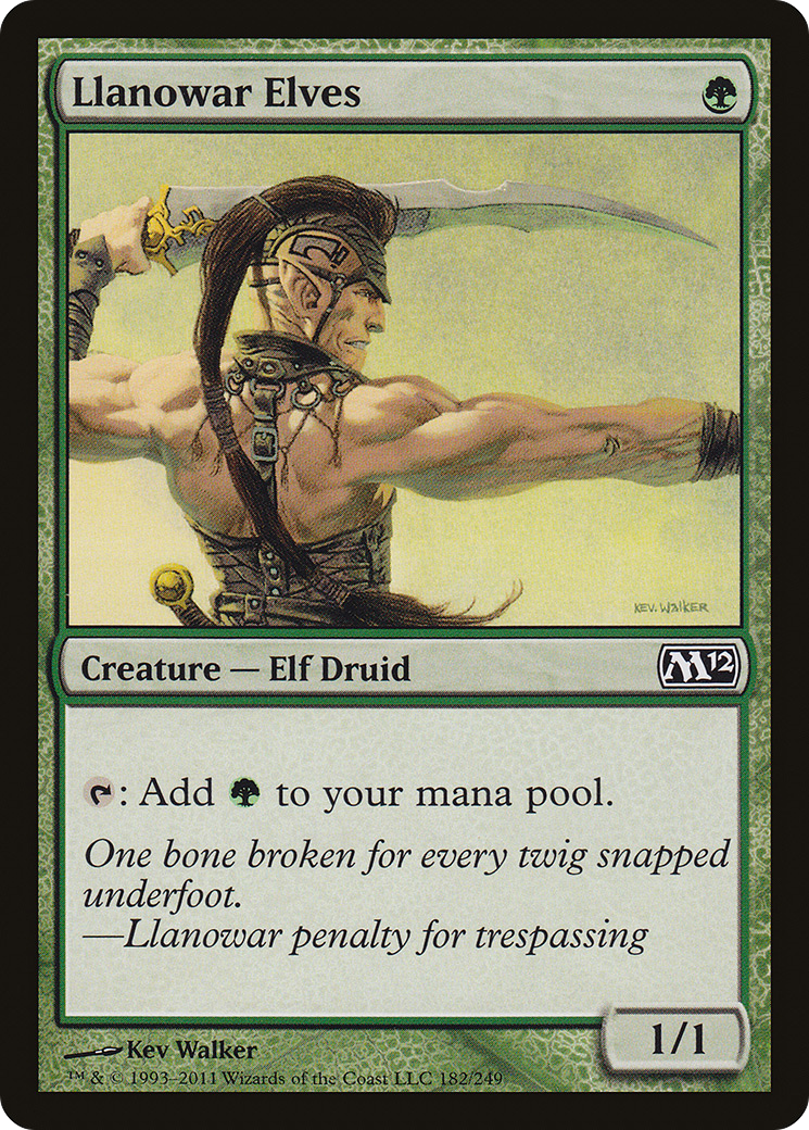 Llanowar Elves (M12-182) [Magic 2012] Foil