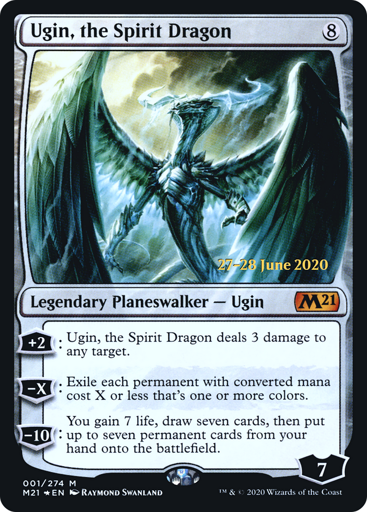 Ugin, the Spirit Dragon (PRE-001) [Core Set 2021 Promos] Foil