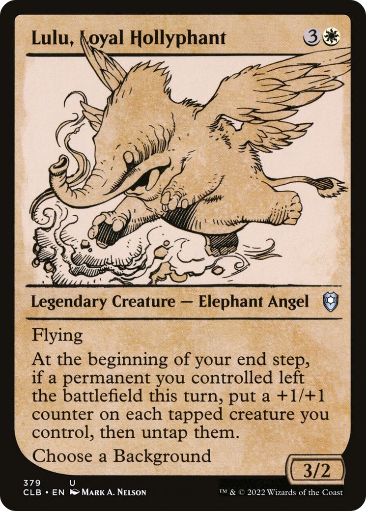 Lulu, Loyal Hollyphant - Foil - Showcase [Commander Legends: Battle for Baldur's Gate]
