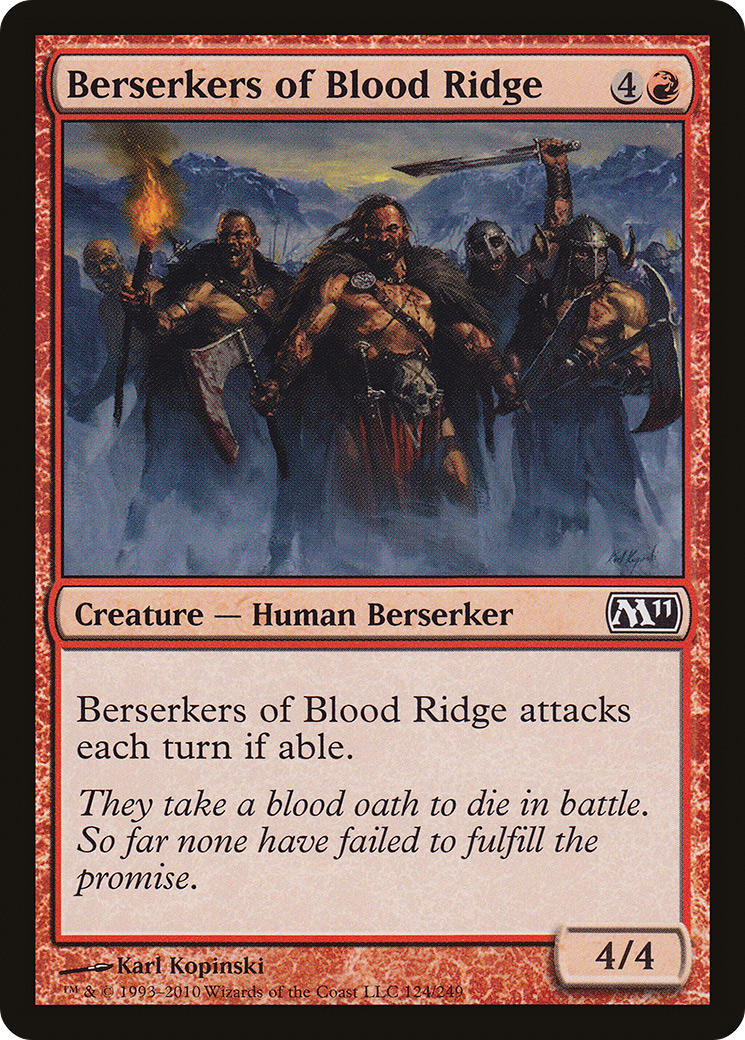 Berserkers of Blood Ridge (M11-124) [Magic 2011] Foil
