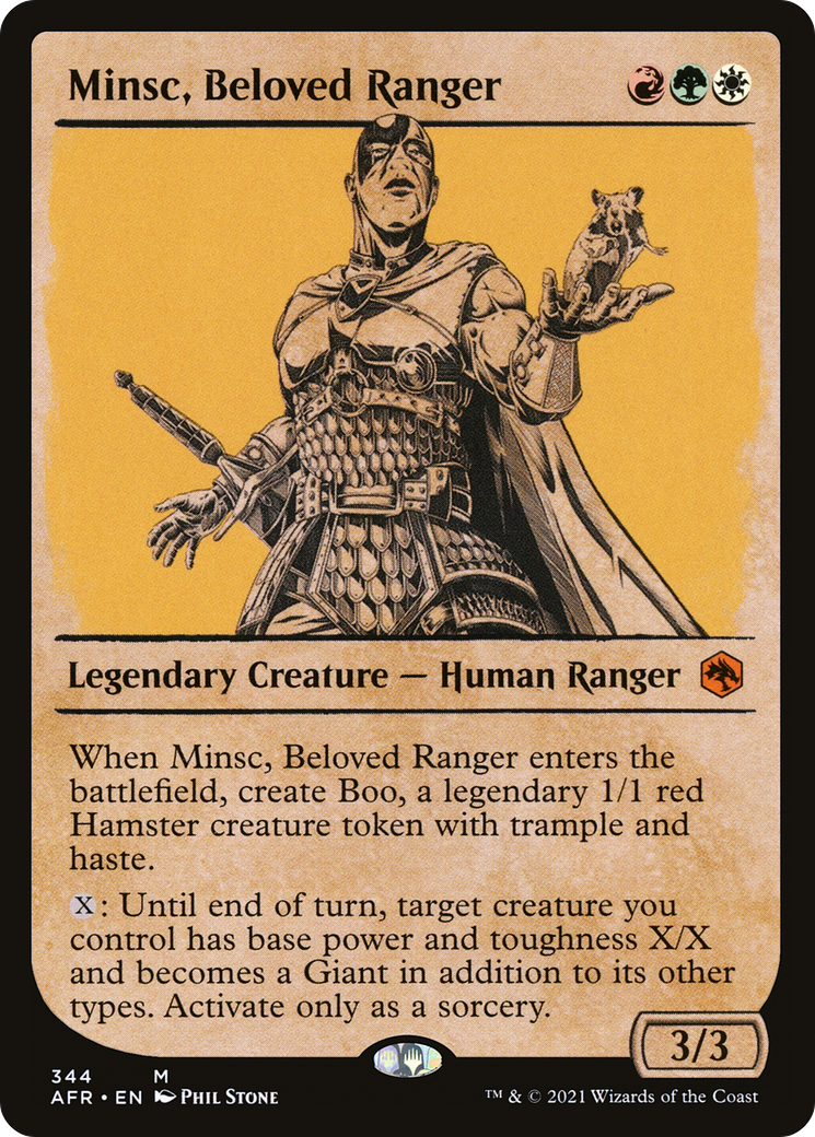 Minsc, Beloved Ranger (Showcase) (AFR-344) [Adventures in the Forgotten Realms] Foil