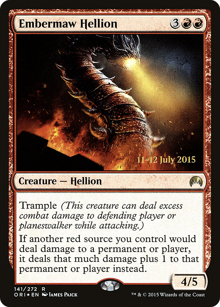Embermaw Hellion (PRE-141) [Magic Origins Promos] Foil