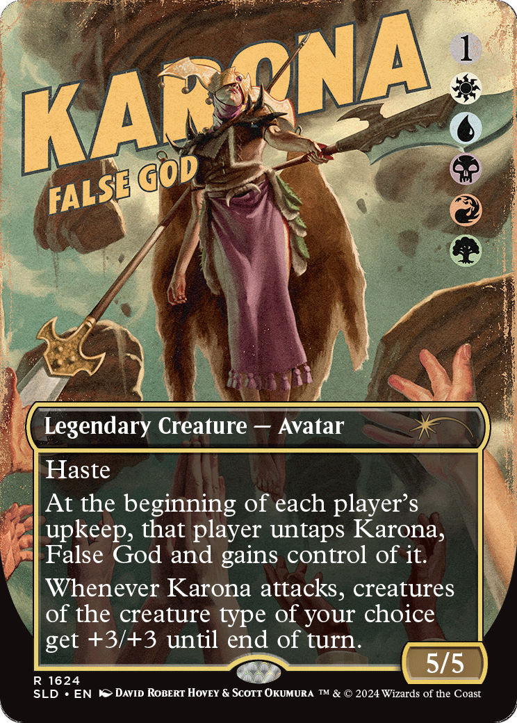 Karona, False God (SLD-1624) (Borderless) [Secret Lair Drop]