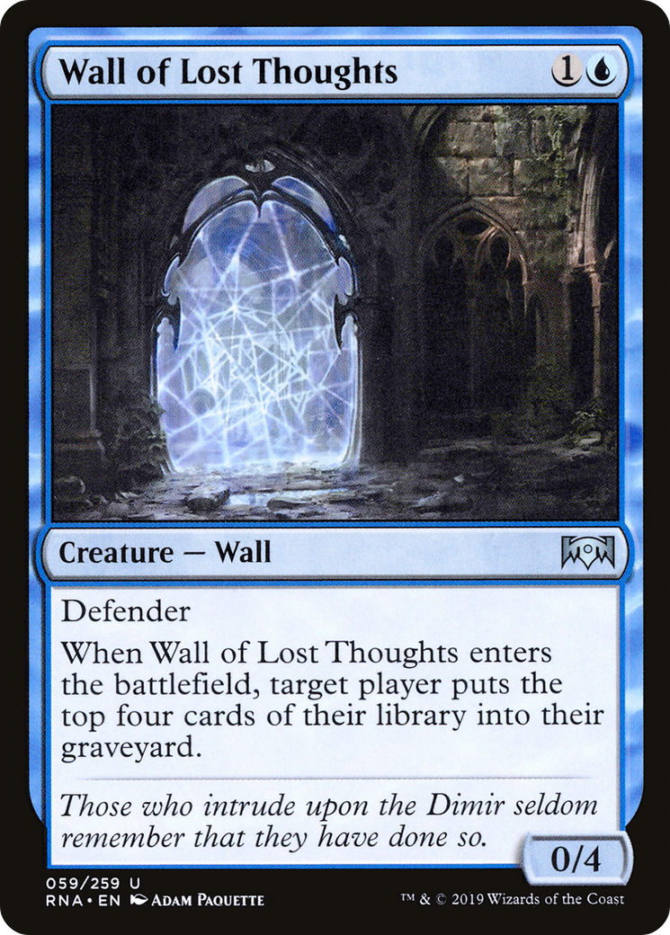 Wall of Lost Thoughts (RNA-059) [Ravnica Allegiance] Foil