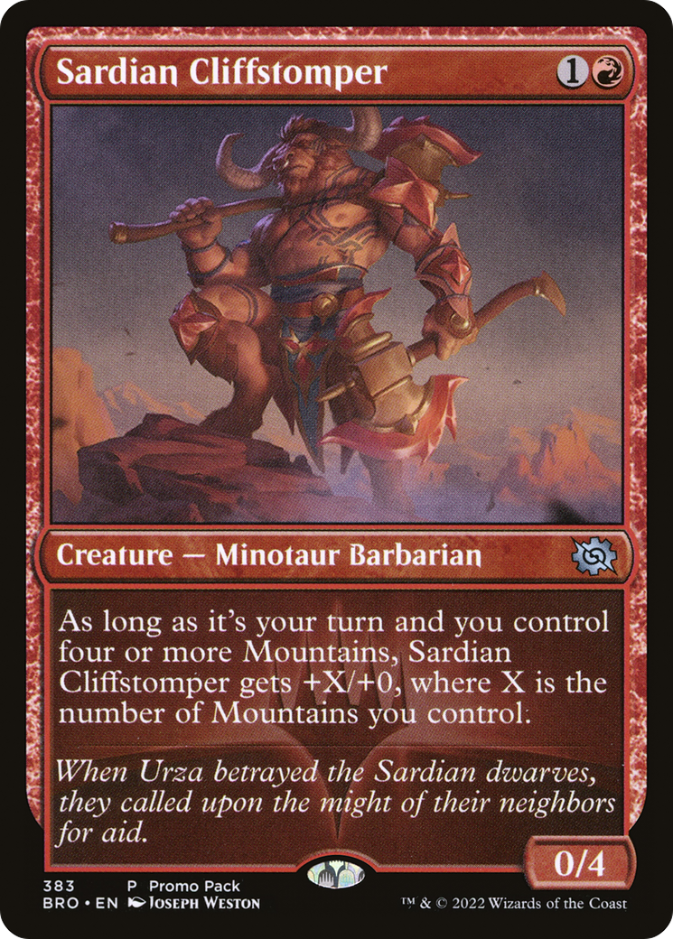 Sardian Cliffstomper (PPBRO-383) [Promo Pack: The Brothers' War]