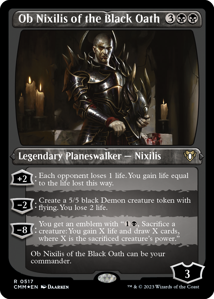 Ob Nixilis of the Black Oath (Foil Etched) (CMM-517) [Commander Masters] Foil