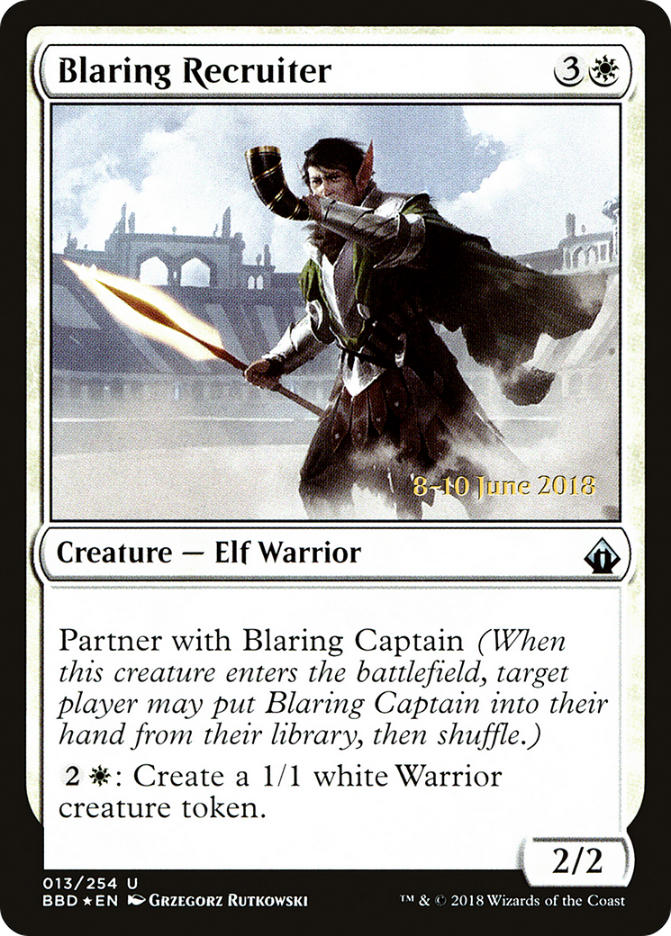 Blaring Recruiter (LARP-013) [Battlebond Promos] Foil