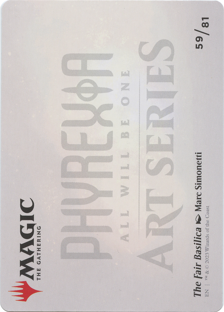 The Fair Basilica // The Fair Basilica (AONE-059) (Borderless) [Phyrexia: All Will Be One Art Series] Foil