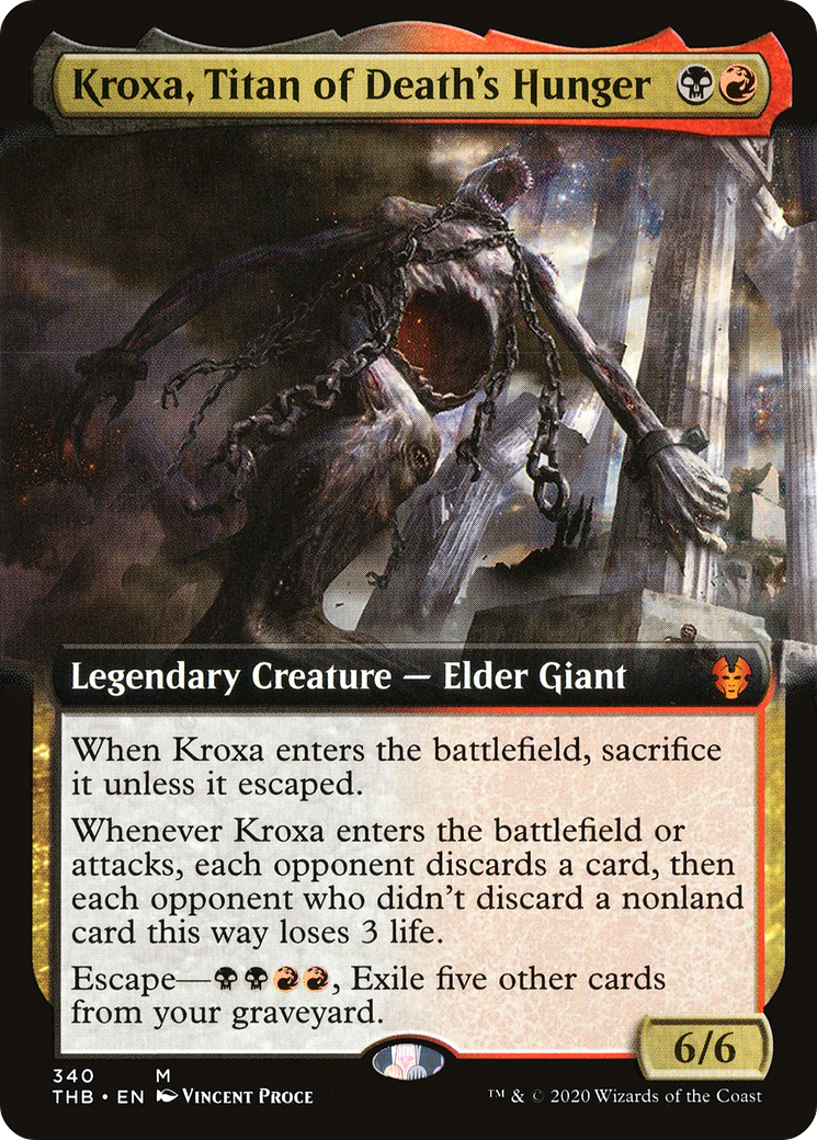 Kroxa, Titan of Death's Hunger (Extended Art) (THB-340) [Theros Beyond Death] Foil