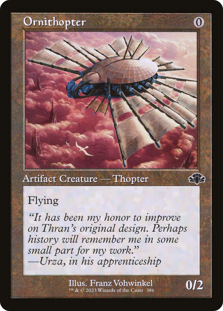 Ornithopter (Retro Frame) (DMR-386) [Dominaria Remastered] Foil