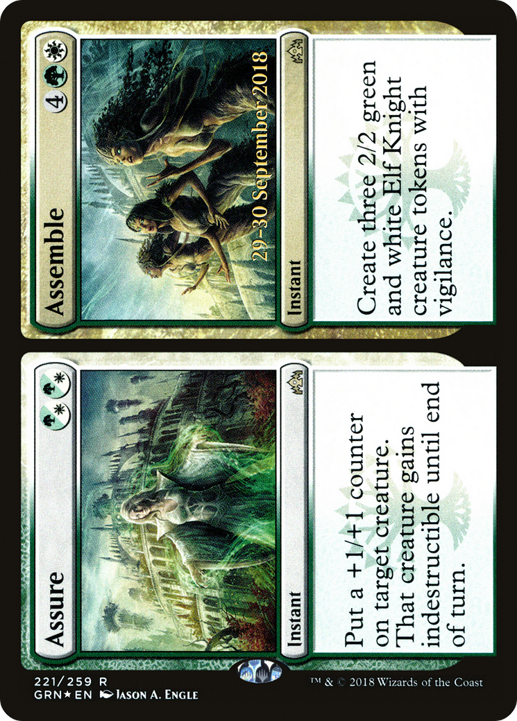 Assure // Assemble (PRE-221) [Guilds of Ravnica Promos] Foil