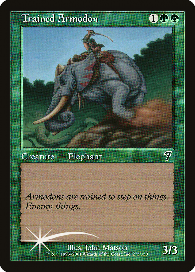 Trained Armodon (7ED-275) [7th Edition] Foil
