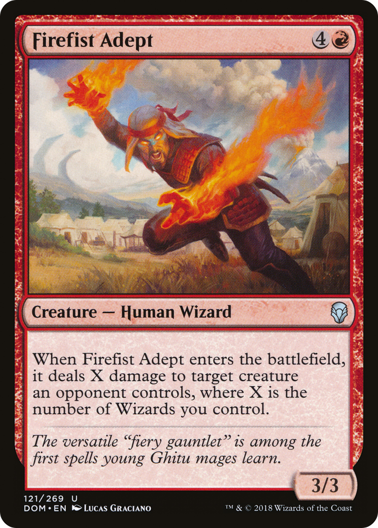 Firefist Adept (DOM-121) [Dominaria] Foil