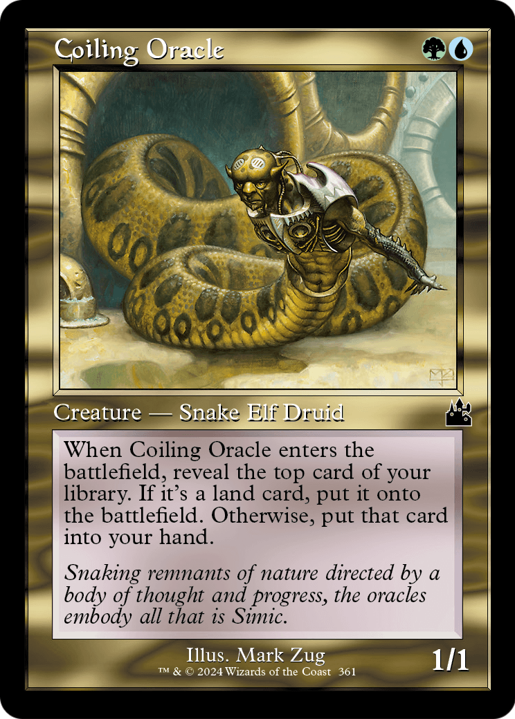 Coiling Oracle (Retro Frame) (RVR-361) [Ravnica Remastered]