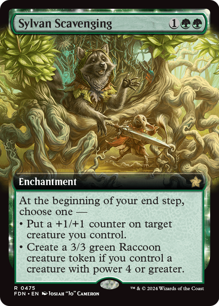 Sylvan Scavenging (Extended Art) (FDN-475) [Foundations] Foil