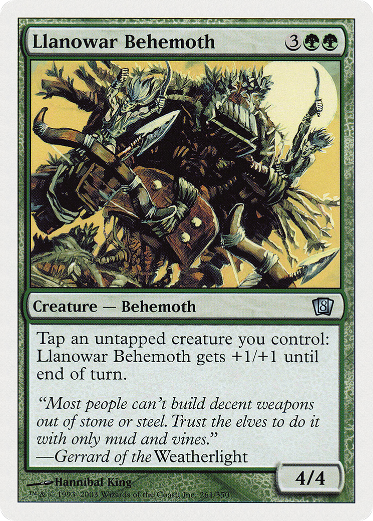 Llanowar Behemoth (8ED-261) [8th Edition] Foil