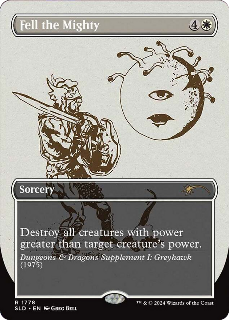 Fell the Mighty (SLD-1778) (Borderless) [Secret Lair Drop]