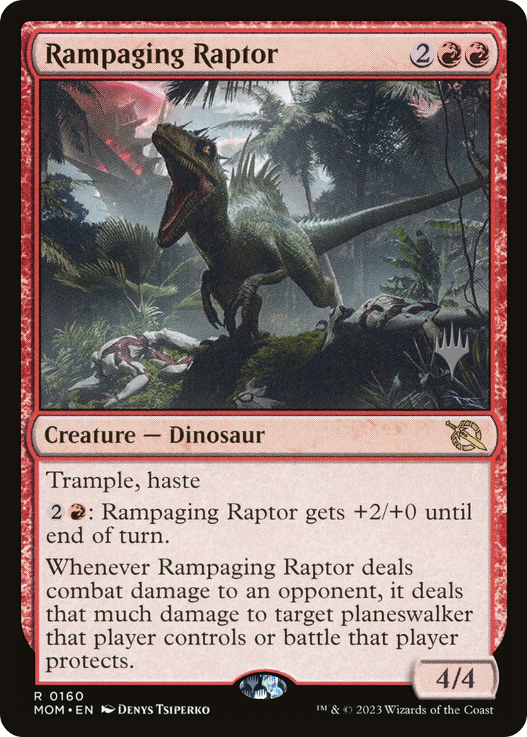 Rampaging Raptor (PPMOM-160) [Promo Pack: March of the Machine Promos]